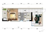 碧桂园中萃公园_1室1厅1卫 建面45平米