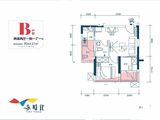 长庆小时代_2室2厅1卫 建面43平米