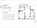 开云府_2室2厅2卫 建面129平米