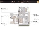 绿城揽江印月_4室2厅2卫 建面110平米