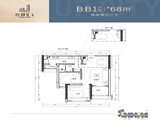 佳兆业壹都汇大厦_2室2厅1卫 建面68平米