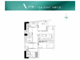 弘基南城小筑_3室2厅1卫 建面54平米